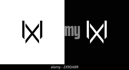 Modern and sophisticated MX logo design 2 Stock Vector