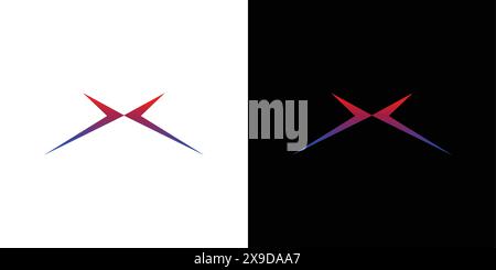 Modern and sophisticated X logo design Stock Vector