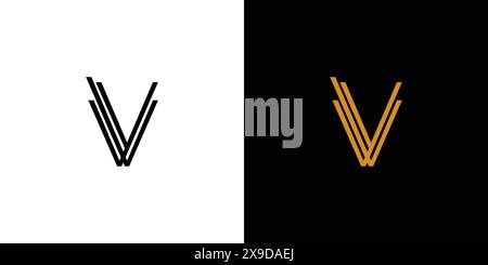 Modern and unique V logo design Stock Vector