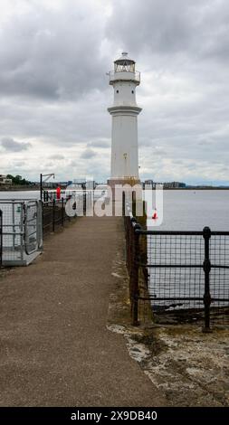 View of a lighthouse, against cloudy sky Stock Photo