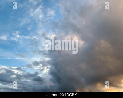 dark storm clouds in the sky Stock Photo