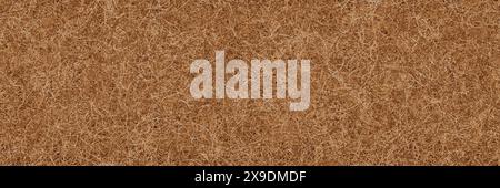 Coconut pressed mattress bg. Seamless pattern with tangled fibers. Top view of coir texture. Stock Vector