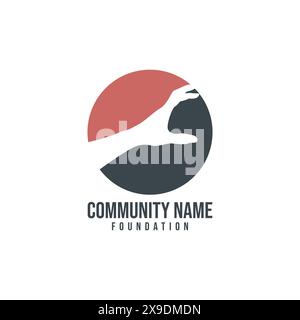 Helping Hand Logo design vector. Helping hand adult and children logo icon charity vector image. hand care logo design template. Stock Vector