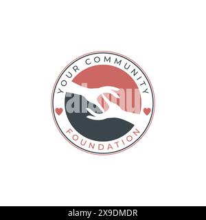 Helping Hand Logo design vector. Helping hand adult and children logo icon charity vector image. hand care logo design template. Stock Vector