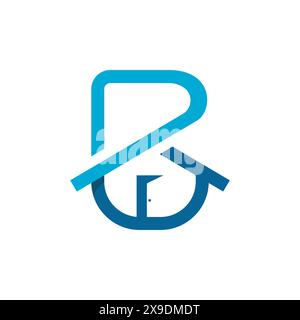 B Letter Real Estate Logo Alphabet B Concept Design Property Business Icon. Illustration vector graphic of B real estate logo Stock Vector