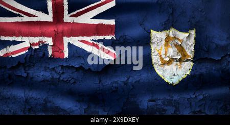 Anguilla flag - realistic waving fabric flag Stock Photo