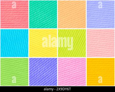seamless pattern made of square photos  of colored watercolor paper Stock Photo
