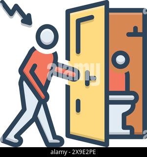 Icon for inroad,invasion Stock Vector