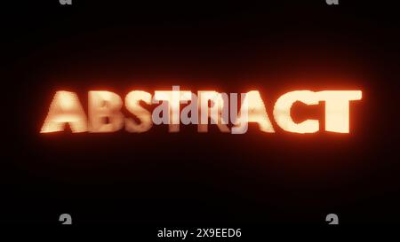 Abstract Glowing Text: Fiery Digital Typography Stock Photo