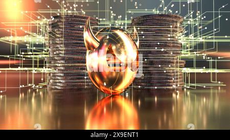 Abstract background of the price of security Stock Photo
