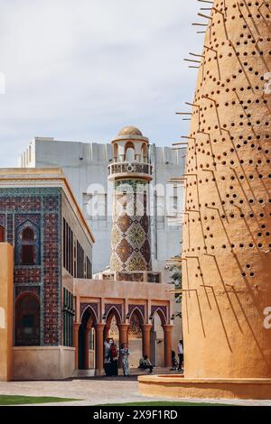 Doha, Qatar - 29 April 2024: Souq Waqif Area In Doha. This Heritage 