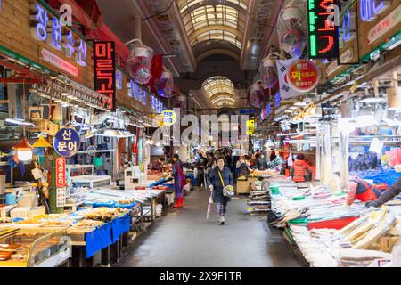 Bujeon market, Seomyeon, Busan, South Korea Stock Photo