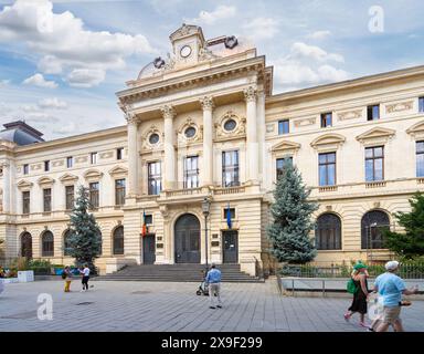 Bucarest, Romania. May 24, 2024. External view of the National Bank of Romania building in the city center Stock Photo