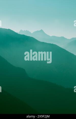 gradient mountain landscape ideal as a background Stock Photo