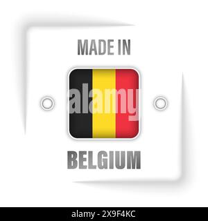 Made in Belgium graphic and label. Element of impact for the use you want to make of it. Stock Vector