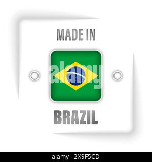 Made in Brazil graphic and label. Element of impact for the use you want to make of it. Stock Vector