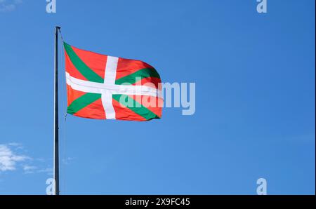 The ikurrina - the flag of the Basque Country Autonomous Community of Spain Stock Photo