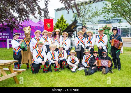 SHEPTON MALLET, SOMERSET, UK, 31st May, 2024, Mendip Morris Men at The Royal Bath and West Show. Credit John Rose/Alamy Live News Stock Photo