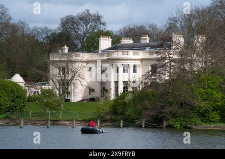 The Holme (1818) beside the Boating Lake at Regent's Park, London, England Stock Photo