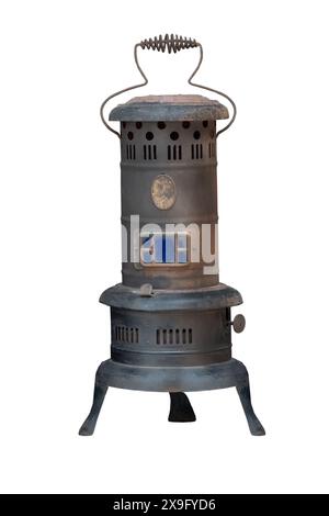 vintage kerosene lamp isolated on white background Stock Photo