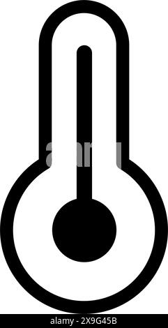 thermometer icon in trendy flat design Stock Vector