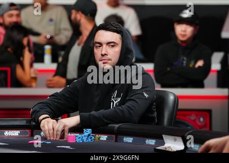 Las Vegas, United States. 31st May, 2024. LAS VEGAS, NV - May 31: Asher Conniff wins the $5k Champions Reunion trounament, event #1, at Horseshoe Casino for WSOP - World Series of Poker - $5k Champions Reunion Event #1 on May 31, 2024 in LAS VEGAS, United States. (Photo by Louis Grasse/PxImages/Sipa USA) Credit: Sipa USA/Alamy Live News Stock Photo