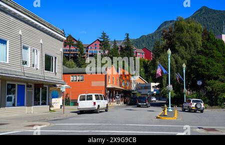 Mission Street in Ketchikan, Alaska Stock Photo