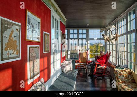 Interior of Dr Wilfred Grenfell's house in St Anthony, Newfoundland & Labrador, Canada Stock Photo