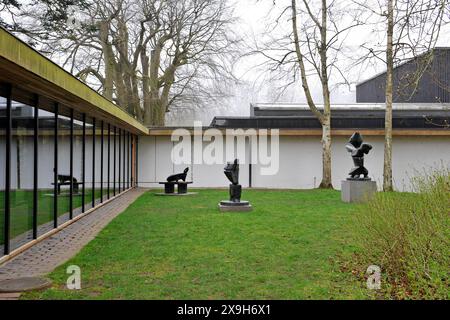 Sculpture garden with works by Max Ernst at the Louisiana Musem of Modern Art; Copenhagen; Denmark, EU Stock Photo