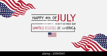 Happy 4th Of July Independence Day United States of America Stock Vector