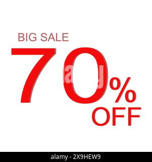 70%off big sale offer shopping banner Stock Vector