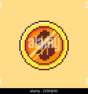 Coin pixel art. Money 8 bit. Vector illustration Stock Vector Image ...