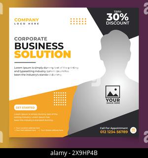 Corporate Business Solution Dl Flyer Template Stock Vector