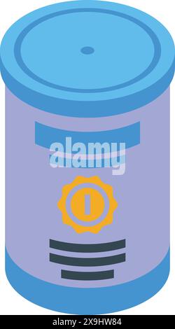 Isometric smart speaker icon with modern technology and digital device illustration. Vector, isolated gadget with voice assistant and wireless connectivity for ai music and home automation Stock Vector