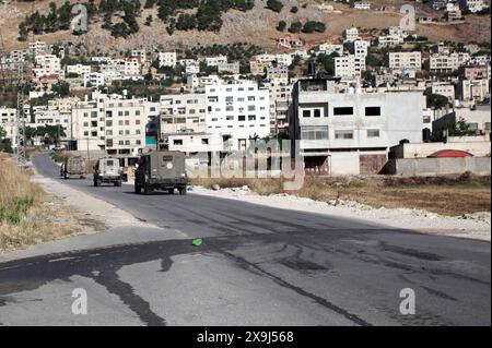 Israeli army forces during a military operation in the Balata refugee camp near the West Bank city of Nablus Israeli army forces during a military operation in the Balata refugee camp near the West Bank city of Nablus, June 01, 2024. Photo by Mohammed Nasser apaimages Nablus West Bank Palestinian Territory 010624 Nablus MN 1 002 Copyright: xapaimagesxMohammedxNasserxxapaimagesx Stock Photo