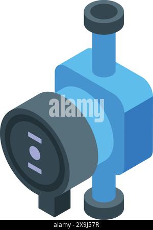 Electric motor stylized isometric vector illustrations Stock Vector ...