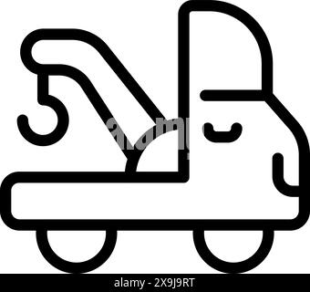 Minimalist Delivery and Logistics Icon Set with Black and White Line ...