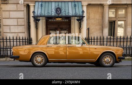 London, United Kingdom, 12.05.2024, Classic luxury car Rolls-Royce Silver Shadow II Stock Photo