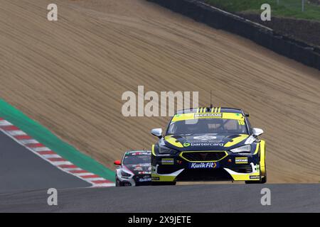 Daryl De Leon - Duckhams Racing with Bartercard -  driving Cupra Leon number 18 in the 2024 Kwik Fit BTCC at Brands Hatch in May 2024 Stock Photo