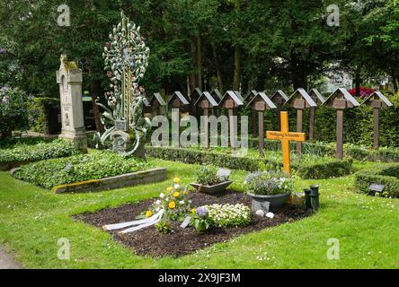 Grab von Wolfgang Schäuble, Waldbachfriedhof, Offenburg, Baden-Württemberg, Deutschland Stock Photo