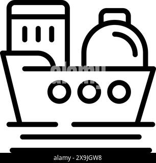 Black and white vector illustration of laundry detergent and fabric softener in a basket Stock Vector