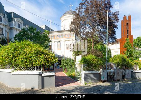 Bucarest, Romania. May 24, 2024. External view of St. Demetrius Church in the city center Stock Photo