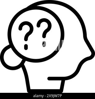Perplexity line icon concept. Perplexity vector linear illustration ...