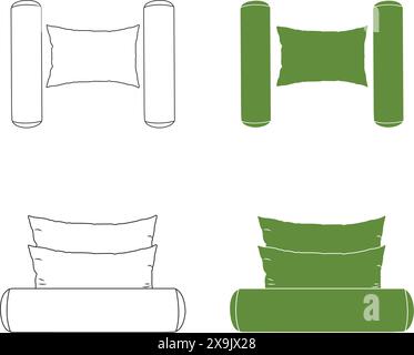 pillow icon vector illustration simple design Stock Vector