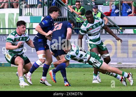 Treviso, Italy. 01st June, 2024. Images of the URC game between BENETTON RUGBY and Edinburgh Rugby at Monigo Stadium, Italy on June 1, 2024 during Benetton Rugby vs Edinburgh Rugby, United Rugby Championship match in Treviso, Italy, June 01 2024 Credit: Independent Photo Agency/Alamy Live News Stock Photo