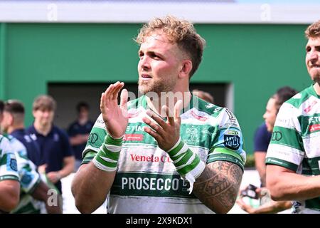 Treviso, Italy. 01st June, 2024. Images of the URC game between BENETTON RUGBY and Edinburgh Rugby at Monigo Stadium, Italy on June 1, 2024 during Benetton Rugby vs Edinburgh Rugby, United Rugby Championship match in Treviso, Italy, June 01 2024 Credit: Independent Photo Agency/Alamy Live News Stock Photo