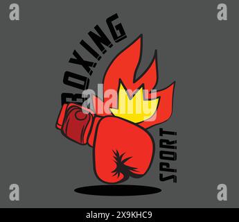 Ficheiro rasterizado *  Boxing Glove Logo Fighting Gym, Sport & Fitness Stock Vector