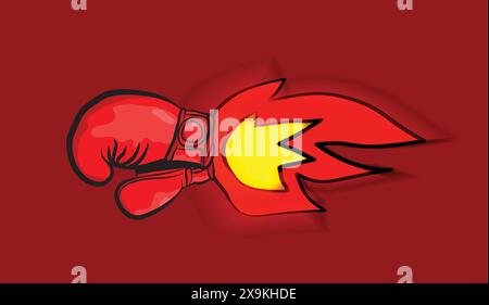 Boxing Glove Logo Fighting Gym, Sport & Fitness Stock Vector