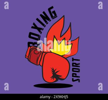 Ficheiro rasterizado *  Boxing Glove Logo Fighting Gym, Sport & Fitness Stock Vector