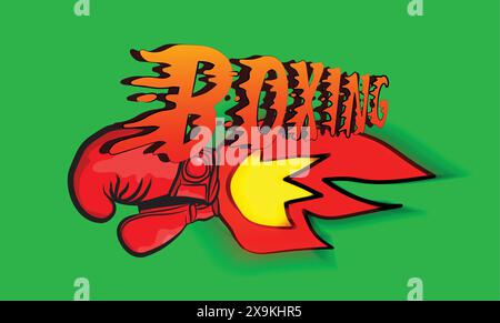 Boxing Glove Logo Fighting Gym, Sport & Fitness Stock Vector